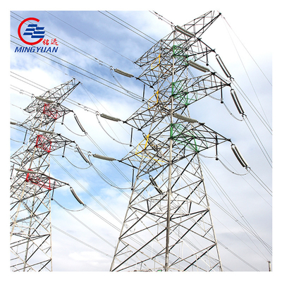 Equipo de línea de transmisión de energía galvanizado por inmersión en caliente Torre de transmisión eléctrica Torre de rejilla de acero
