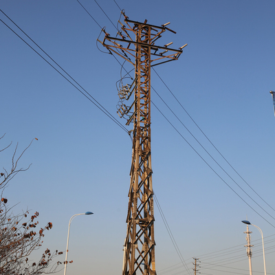 Línea de transmisión galvanizada ángulo 220kv torres, torre eléctrica de alto voltaje 10m