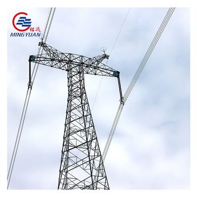 La inmersión caliente galvanizó la torre de acero del voltaje medio para la línea eléctrica