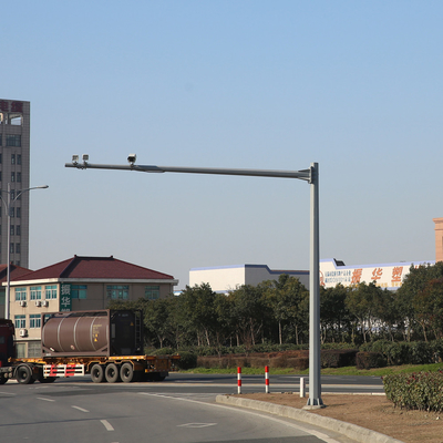 cámara poste, CCTV poste de los 6.8M Galvanized Outdoor Security de Q235 3M