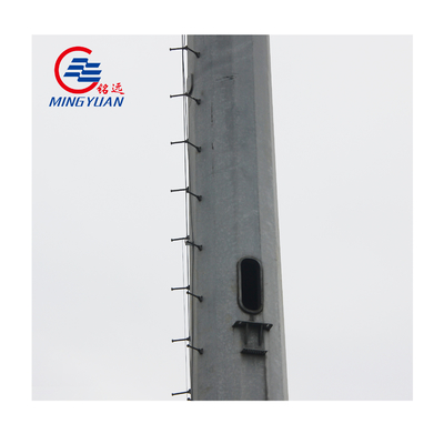 La torre galvanizada de Wifi de la antena de la inmersión caliente de la inmersión caliente afiló a poste tubular de acero estampado