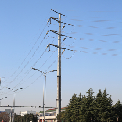 polos tubulares de acero galvanizados de los polos tubulares de acero del polo de poder del transformador de la distribución de la inmersión caliente