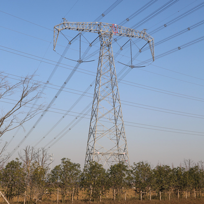 La torre eléctrica 10kV-500kV de la transmisión de la inmersión caliente galvanizó