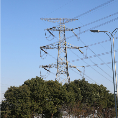 La torre eléctrica 10kV-500kV de la transmisión de la inmersión caliente galvanizó