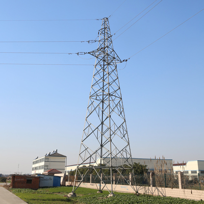 La torre eléctrica 10kV-500kV de la transmisión de la inmersión caliente galvanizó