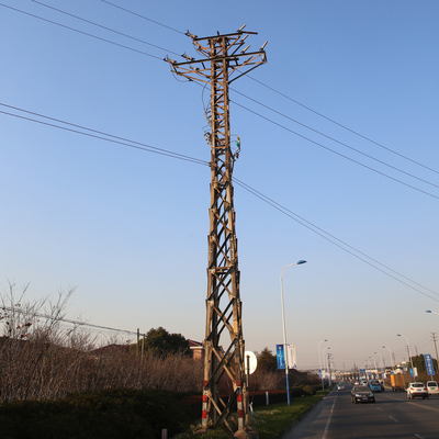 Línea de transmisión galvanizada ángulo 220kv torres, torre eléctrica de alto voltaje 10m