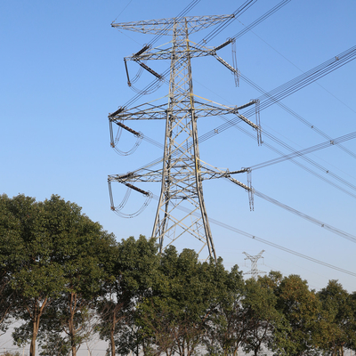 Línea de transmisión galvanizada ángulo 220kv torres, torre eléctrica de alto voltaje 10m