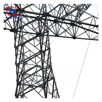 La inmersión caliente galvanizó la torre de acero del voltaje medio para la línea eléctrica