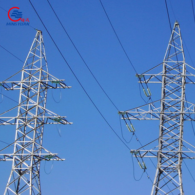 la torre eléctrica de acero de la torre de la corriente eléctrica 132kv para la línea de transmisión con la inmersión caliente galvanizó