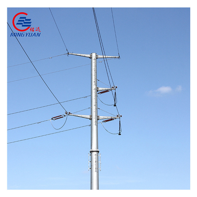 Utilidad octogonal galvanizada poste de energía eléctrica galvanizada por inmersión en caliente