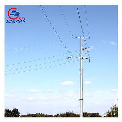 Utilidad octogonal galvanizada poste de energía eléctrica galvanizada por inmersión en caliente