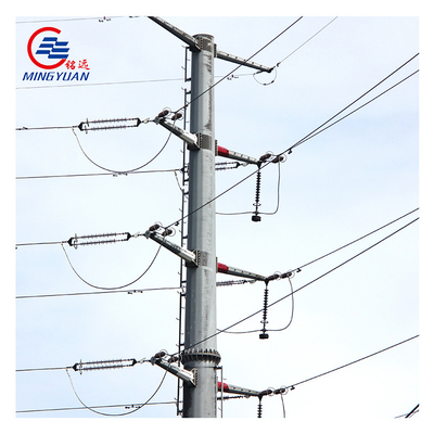 Utilidad octogonal galvanizada poste de energía eléctrica galvanizada por inmersión en caliente