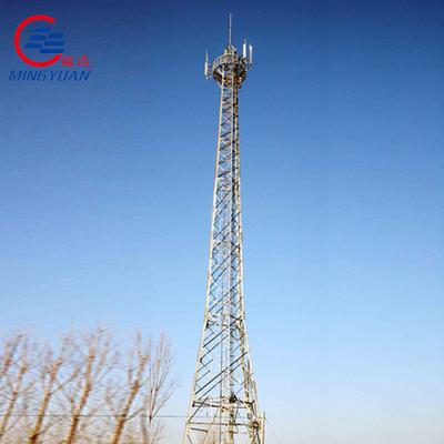 Línea de transmisión autosuficiente de microonda de la antena de la torre de acero inalámbrica del enrejado ángulo