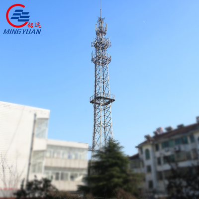 Línea de transmisión autosuficiente de microonda de la antena de la torre de acero inalámbrica del enrejado ángulo