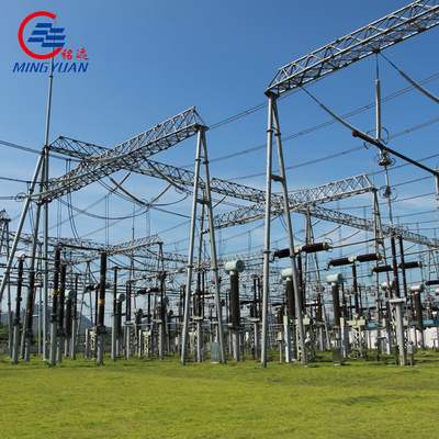Apoyo del ferrocarril de la transmisión de la línea eléctrica de la estructura del pórtico de la subestación de la electricidad