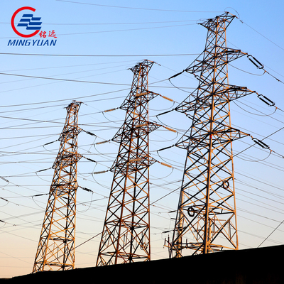 Línea de acero eléctrica galvanizada alto voltaje de la distribución del enrejado de la torre A572 de la transmisión