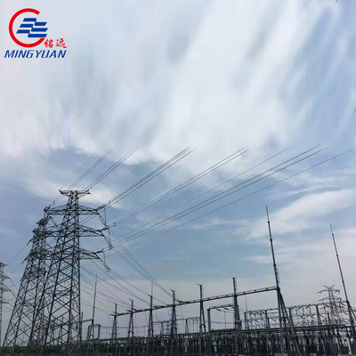 Línea de acero eléctrica galvanizada alto voltaje de la distribución del enrejado de la torre A572 de la transmisión