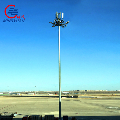 acero solar al aire libre ligero de poste LED los 40m del alto palo de los 30m para el estadio y el cuadrado Q235b