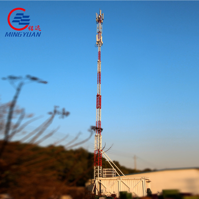 GR65 SS400 galvanizó el ángulo de acero de la telecomunicación se eleva tubular poligonal octagonal