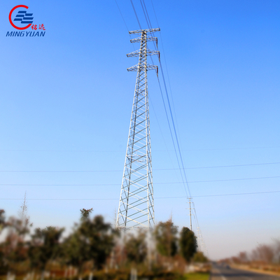 Q355B galvanizados enrejan la línea de transmisión eléctrica de alto voltaje de la torre de acero ángulo del metal