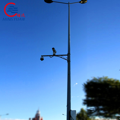 El acero montado cámara poste del CCTV galvanizó para uso general octagonal del metal de la supervisión de seguridad