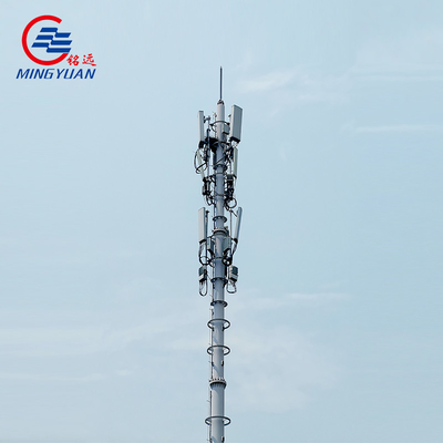 La torre monopolar de las telecomunicaciones del OEM del metal del HDG galvanizó a poste de acero GR65