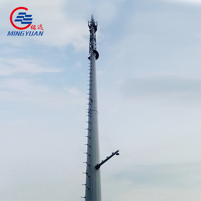 La torre monopolar de las telecomunicaciones del OEM del metal del HDG galvanizó a poste de acero GR65