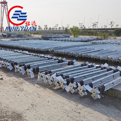 Línea de transmisión de 66 kV Torre de poste de acero de alto voltaje 120 KM/H