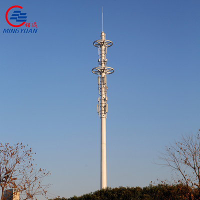 Monopolio de acero galvanizado torre de telecomunicaciones postes de telecomunicaciones móvil wifi 100 Ft