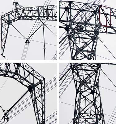 Torre de transmisión eléctrica de 330kv / Torre de energía de alto voltaje de acero