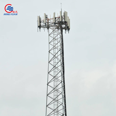 La torre de acero del enrejado del ángulo de Q355b galvanizó 4 Legged con el sistema del relámpago de la detención de la caída